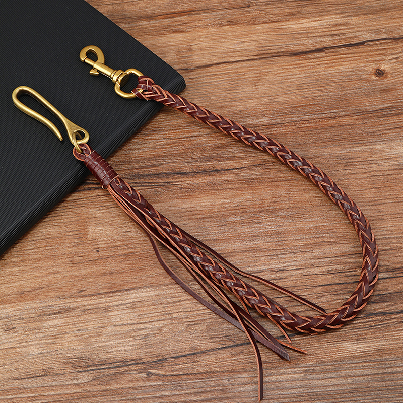 Men Accessories Pk - Vintage Leather Tassel Jeans Chain Hand
