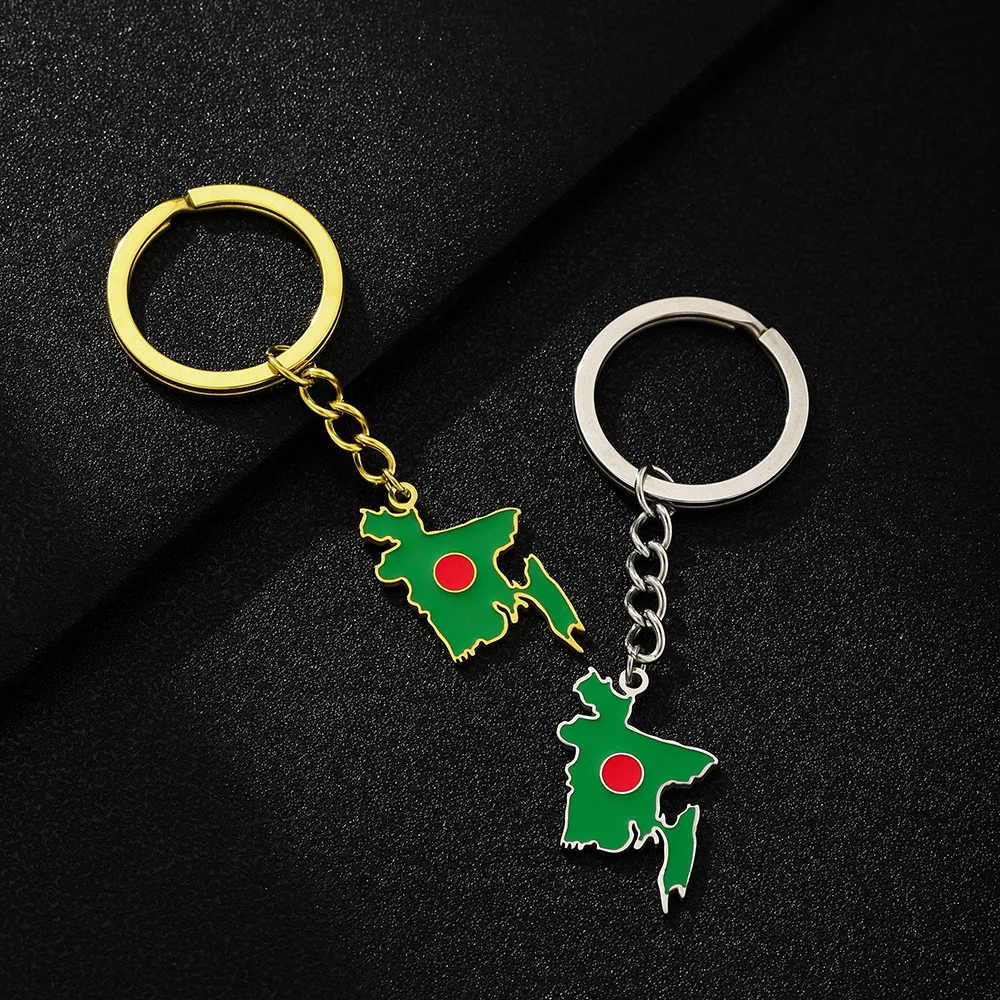 Men Accessories Ethnic - Amazon hot-selling Bangladesh map flag keychain