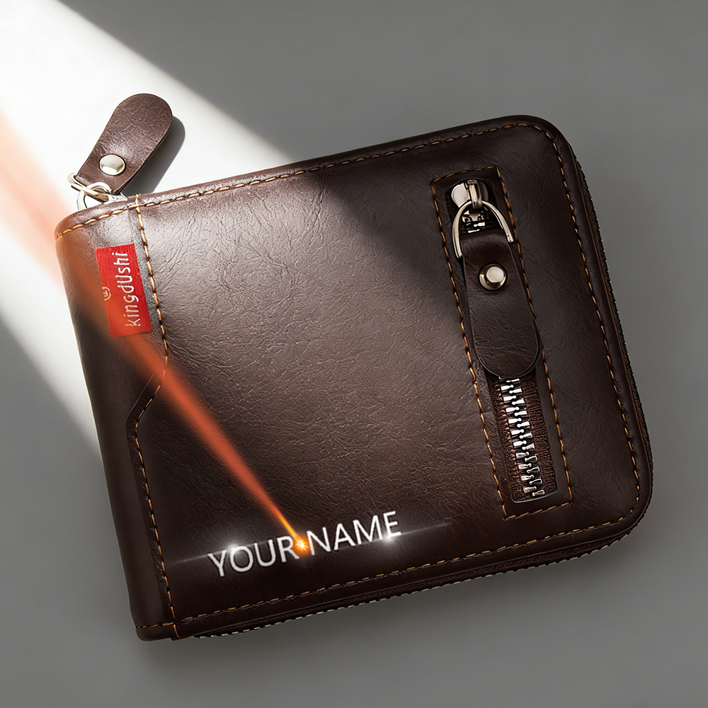 Coin Holder Men - New Name Engraving Simple Short Men