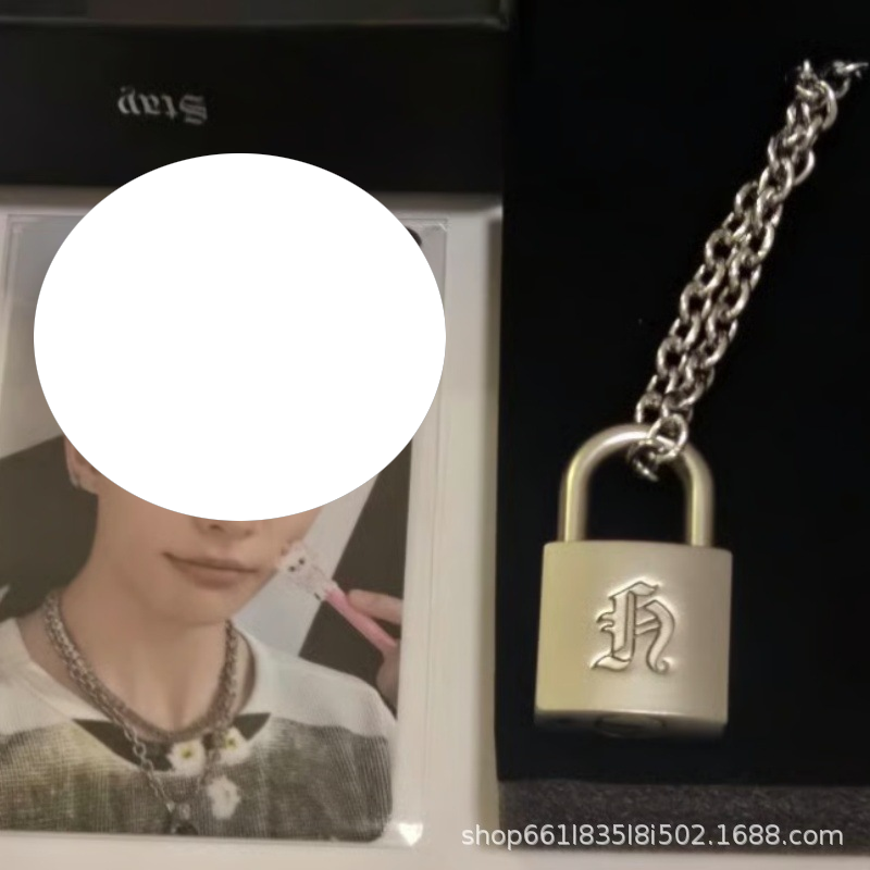 Men'S Accessories Jewelry - Ashionable Creative Metal Lock Necklace Same