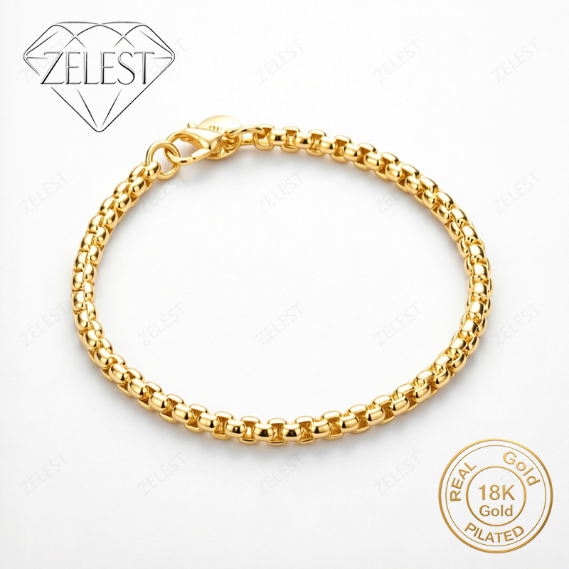 Men Accessories Gift Box - 925 Sterling Silver 18K Gold Plated