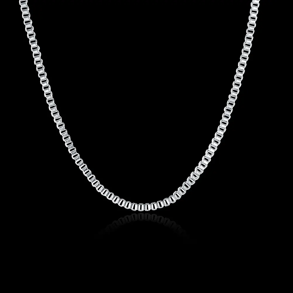 Men Accessories Gift Box - 925 Sterling Silver Necklace 16-24 Inch