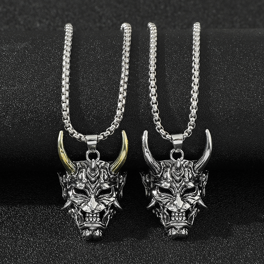 Men'S Accessories Jewelry - Handsome Rascal Ghost Mask Pendant Necklace