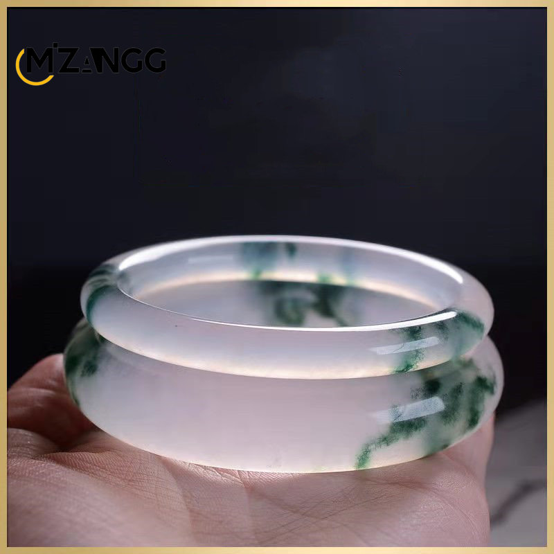 Men Accessories Wrist - Natural Green Jadeite Bangle Jade Bracelet