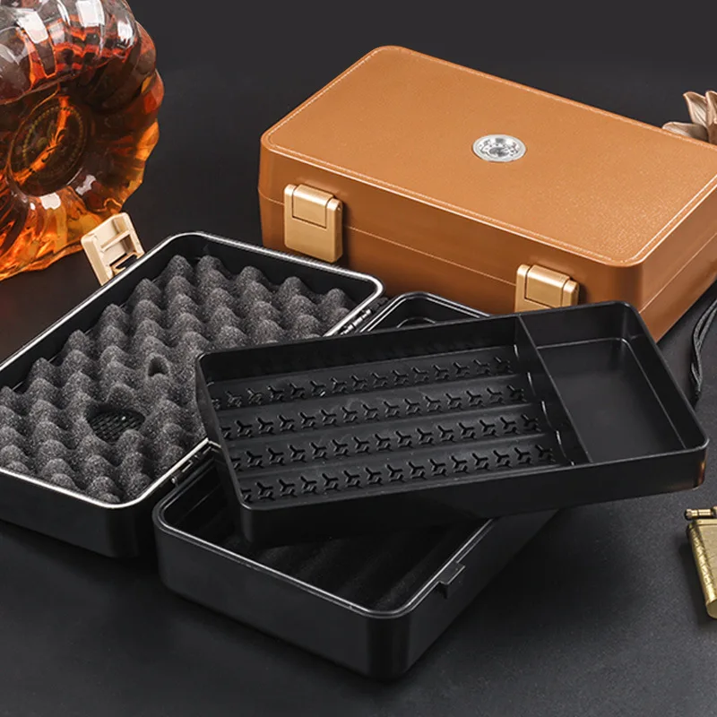 Men Accessories Gift Box - 10pcs ABS Humidor Cigar Box Travel