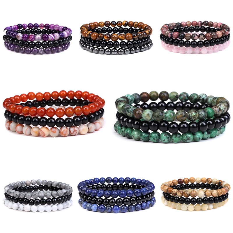 Bead Bracelet Men - Natural Stone Bracelet Jade Tiger Eye