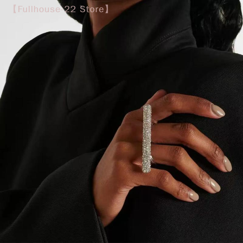 Men Accessories In Dubai - 【MAX-22】Lady Long Bar Ring Two Fingers
