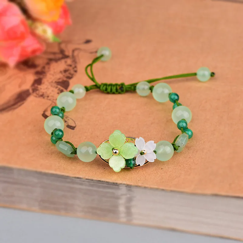 Green Jade Flower Bracelet Amu - Bead Bracelet Men recensie en prijs
