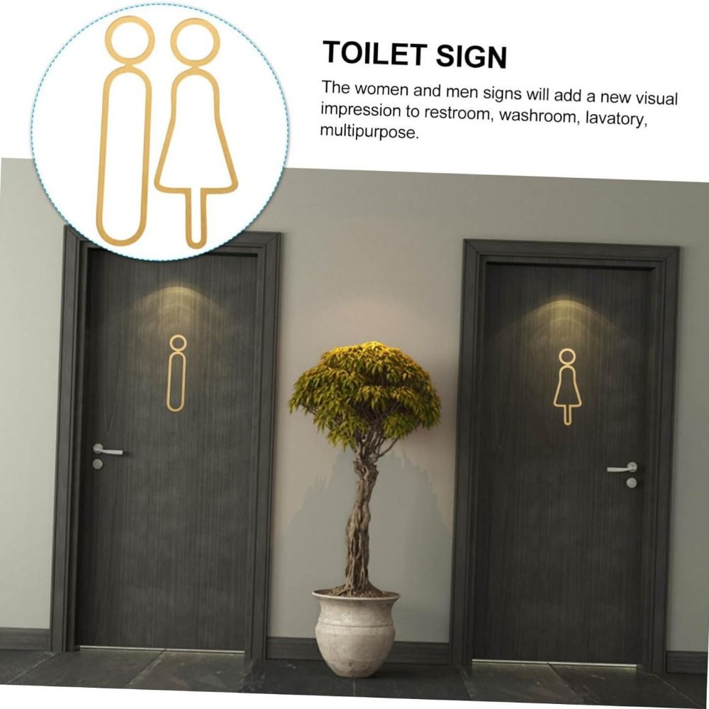 Acrylic Toilet Sign Sticker Me - Men Accessories Shop recensie en prijs