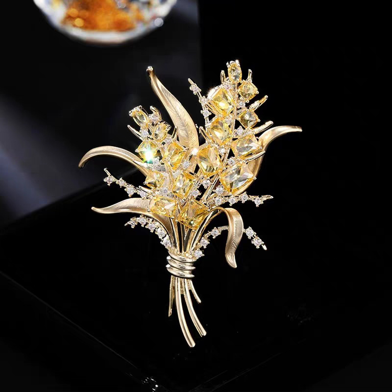 Luxury Zircon Wheat Ear Brooch - Men Accessories Bouquet recensie en prijs