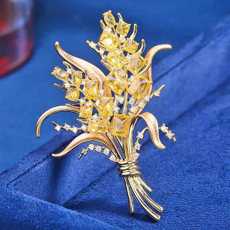 Luxury Zircon Wheat Ear Brooch - Men Accessories Bouquet recensie en prijs