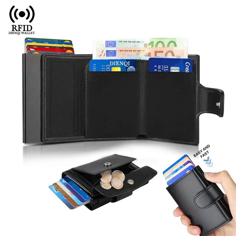 Metal Business Card Case Rfid  - Coin Holder Men recensie en prijs