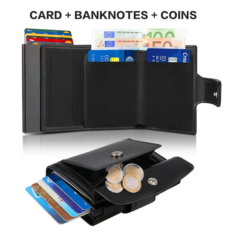 Metal Business Card Case Rfid  - Coin Holder Men recensie en prijs