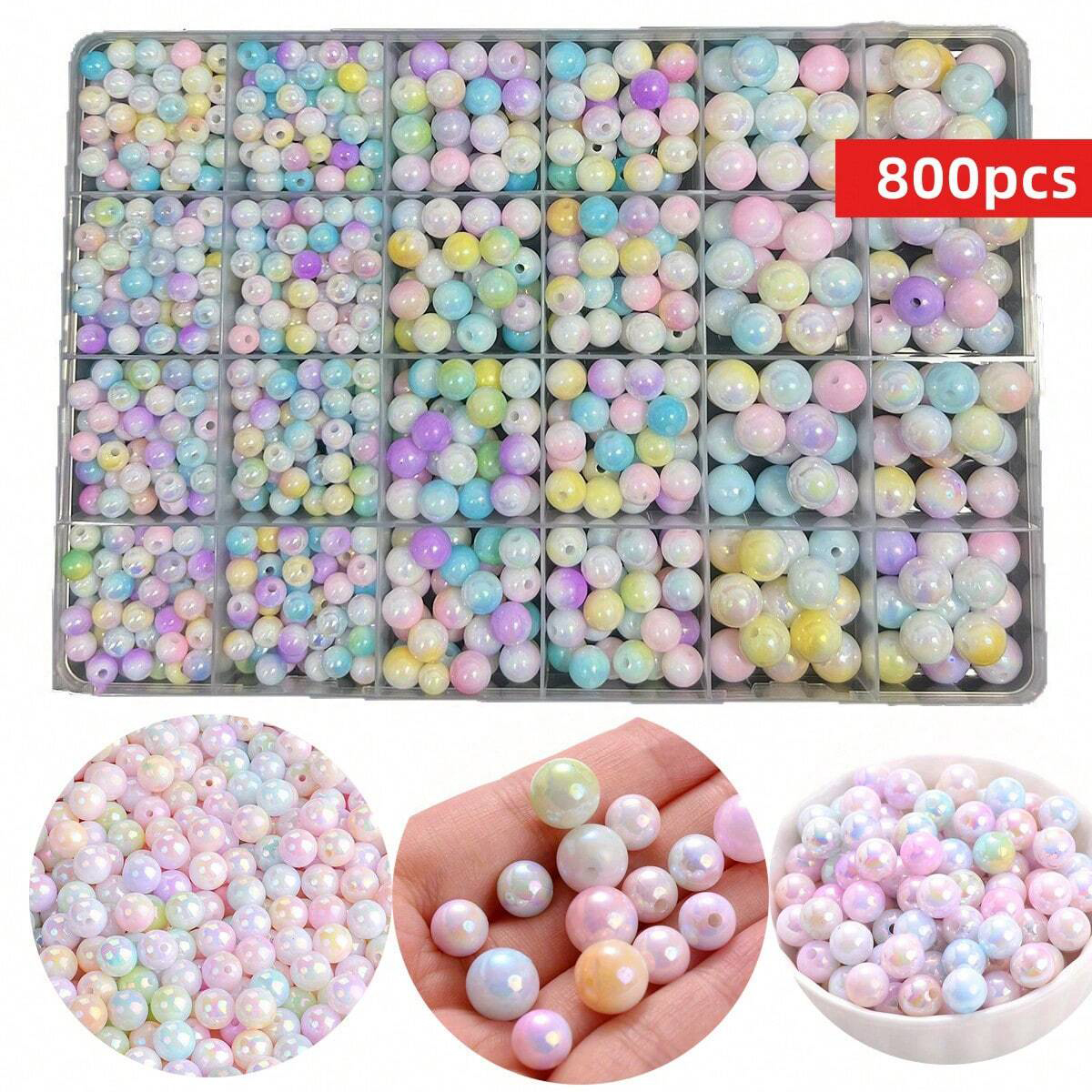 800pcs/24 grid set box 6mm/8mm - Bead Bracelet Men recensie en prijs