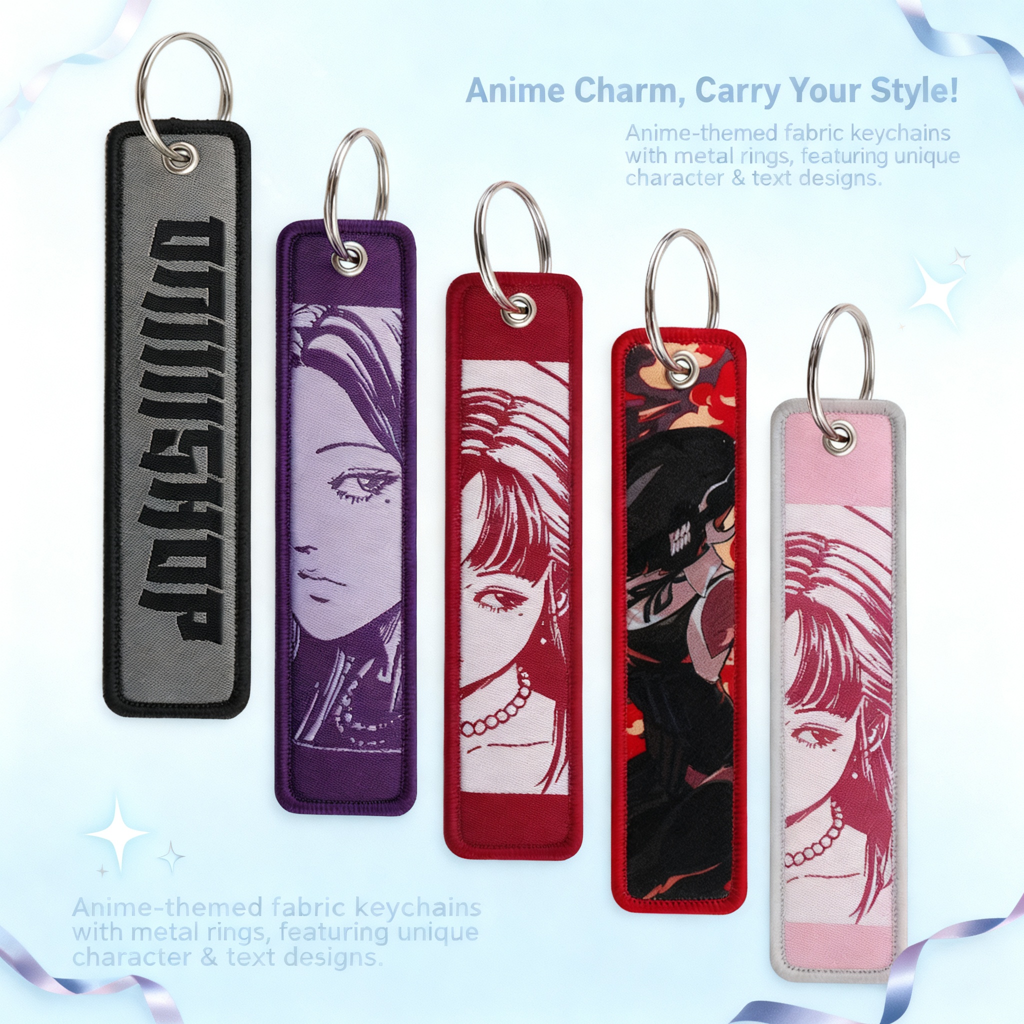 Anime Girls Embroidery Key Fob - Men Accessories Bag recensie en prijs