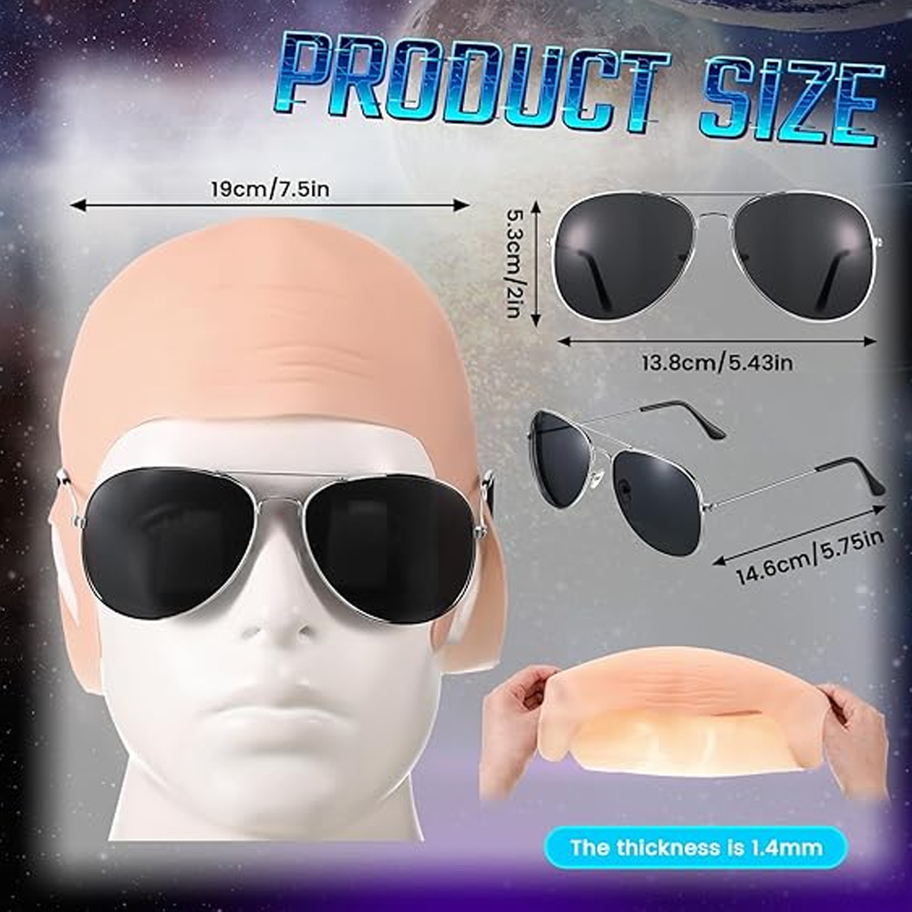 4 Pcs Bald Caps Set Makeup Bal - Men Accessories Combo Set recensie en prijs