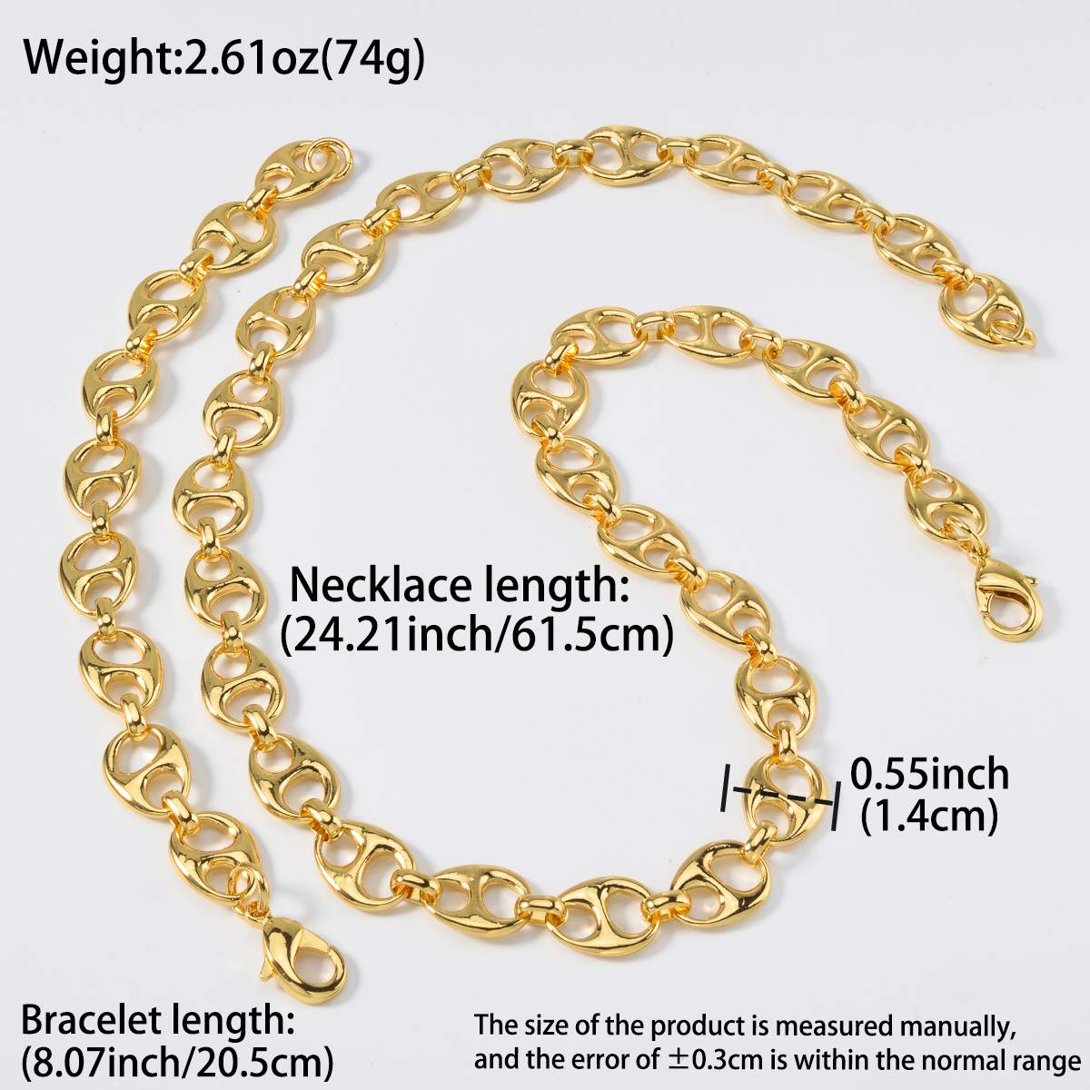 Pig Nose 18k Gold Plated Neckl - Men Accessories In Dubai recensie en prijs