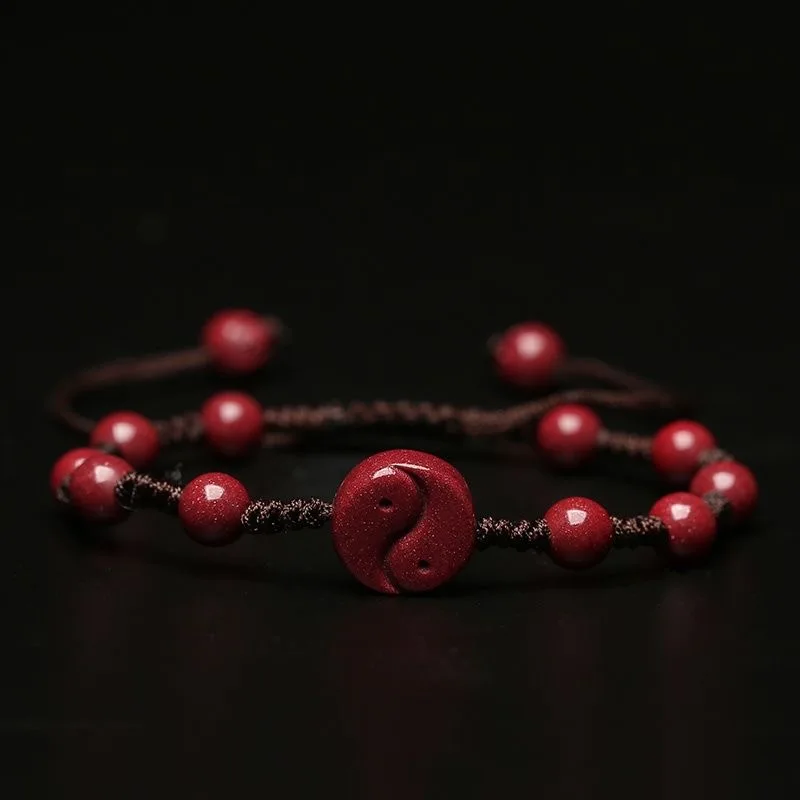 Customized Natural Red Cinnaba - Bead Bracelet Men recensie en prijs
