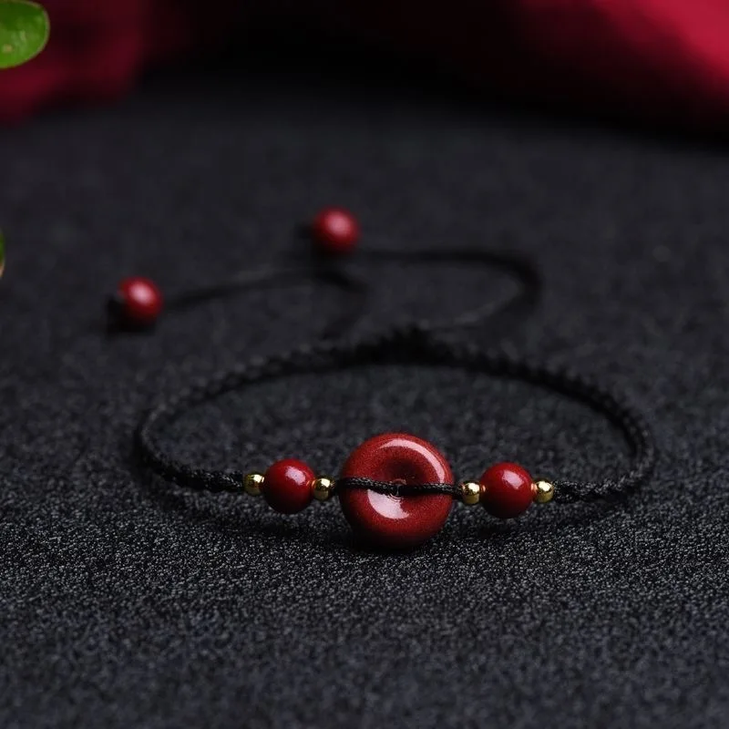 Customized Natural Red Cinnaba - Bead Bracelet Men recensie en prijs