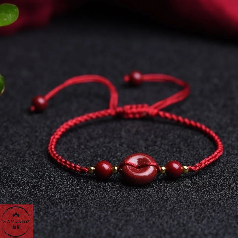 Customized Natural Red Cinnaba - Bead Bracelet Men recensie en prijs
