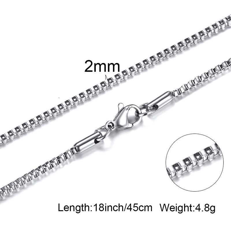 Mens Thin Box Chain Necklace,1 - Men Accessories Gift Box recensie en prijs