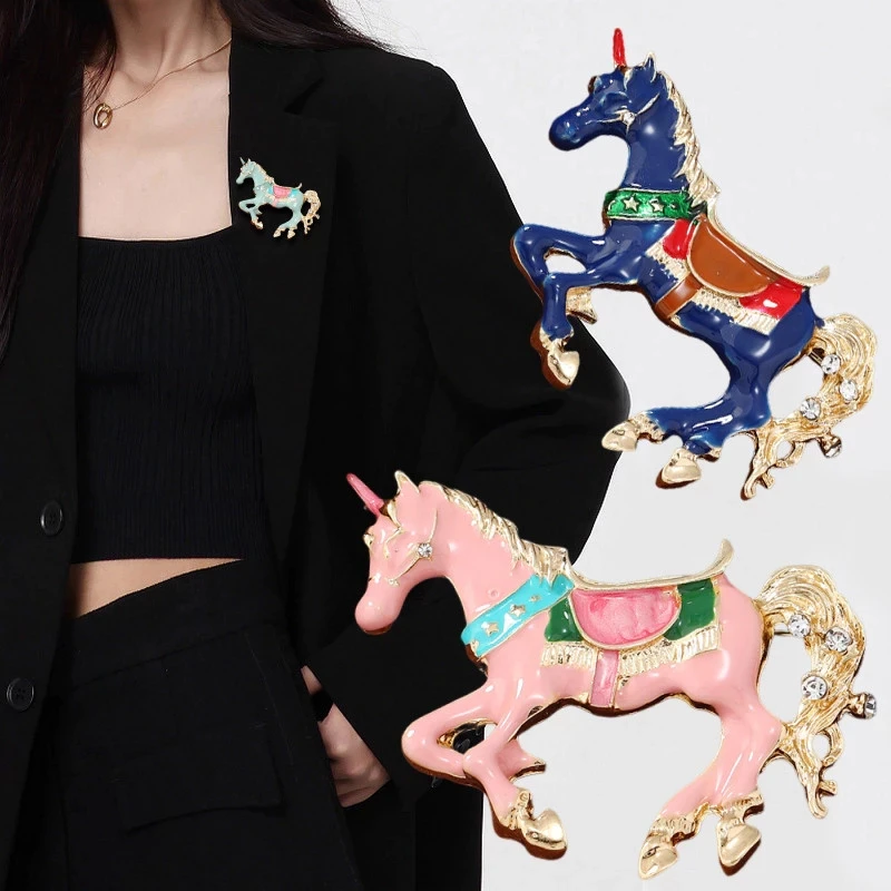 Vintage Enamel Horse Brooches  - Men Accessories Bouquet recensie en prijs
