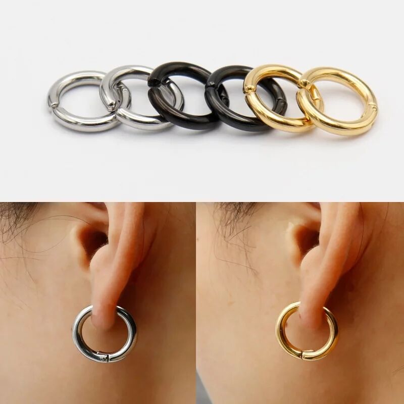 2/6Pcs Fake Huggie Hoop Earrin - Men Accessories Earrings recensie en prijs