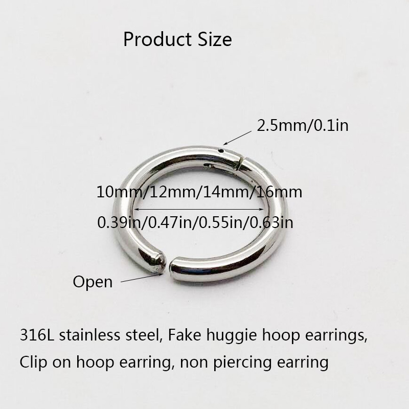 2/6Pcs Fake Huggie Hoop Earrin - Men Accessories Earrings recensie en prijs