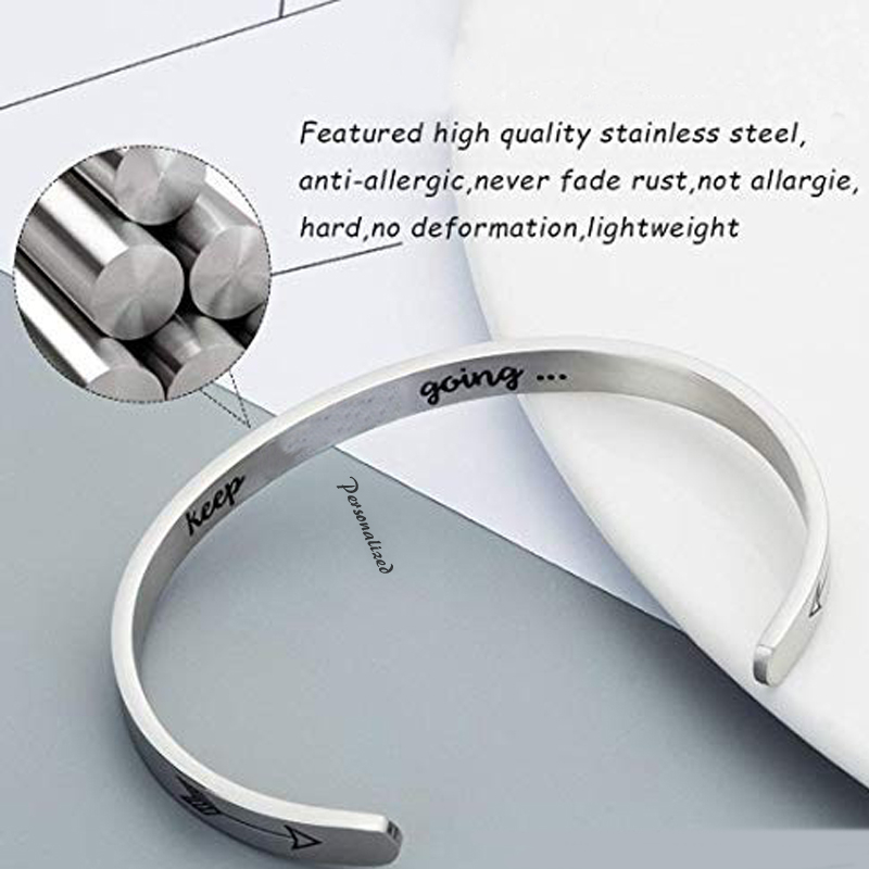 4MM To 8MM Free Engraving Cuff - Men Accessories Wrist recensie en prijs