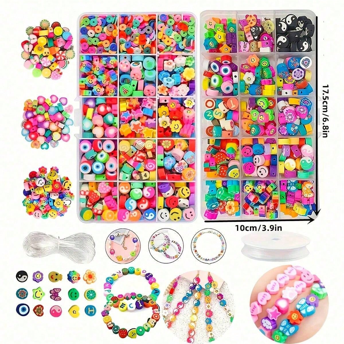 1450/1200/250pcs Polymer Clay  - Bead Bracelet Men recensie en prijs