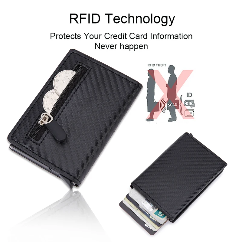 RFID Blocking Card Wallet Magn - Coin Holder Men recensie en prijs