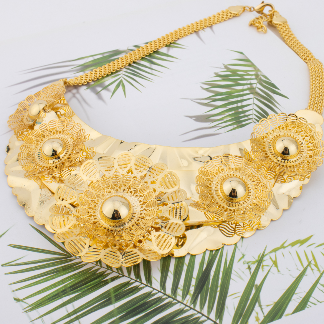 24K Gold Flower Jewelry Set fo - Men Accessories In Dubai recensie en prijs