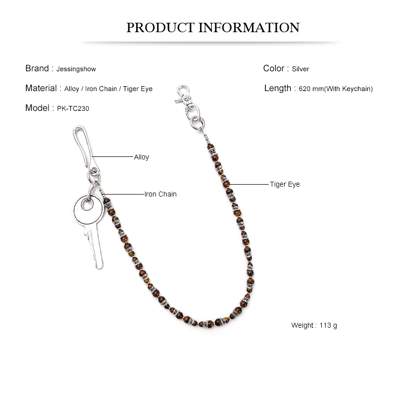 Hip Hop Punk Tiger Eye Beaded  - Men Accessories Pk recensie en prijs