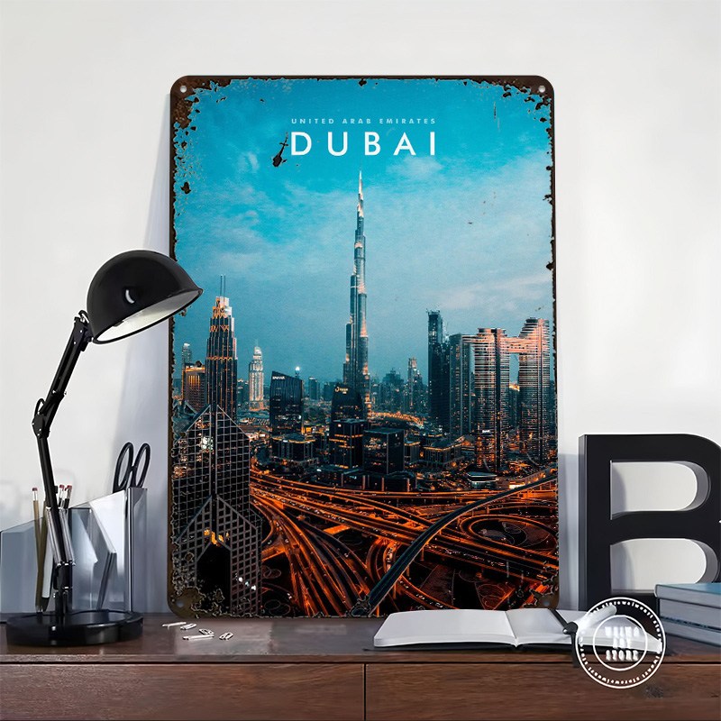 Dubai City Metal Poster Wall A - Men Accessories In Dubai recensie en prijs