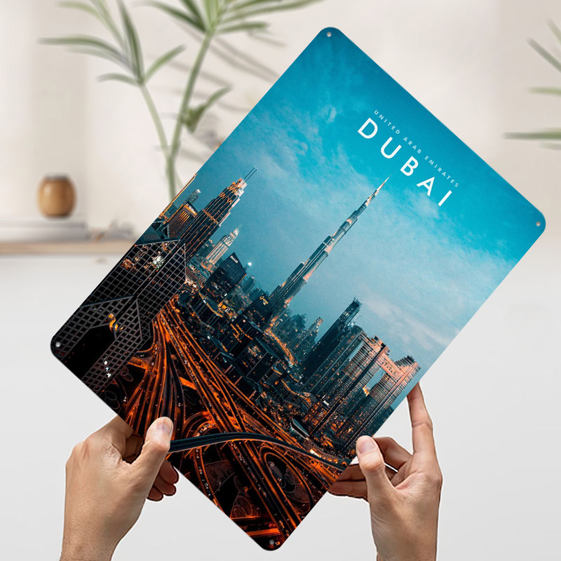 Dubai City Metal Poster Wall A - Men Accessories In Dubai recensie en prijs