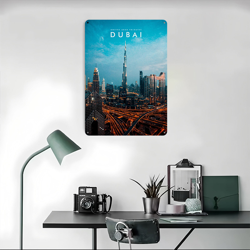 Dubai City Metal Poster Wall A - Men Accessories In Dubai recensie en prijs