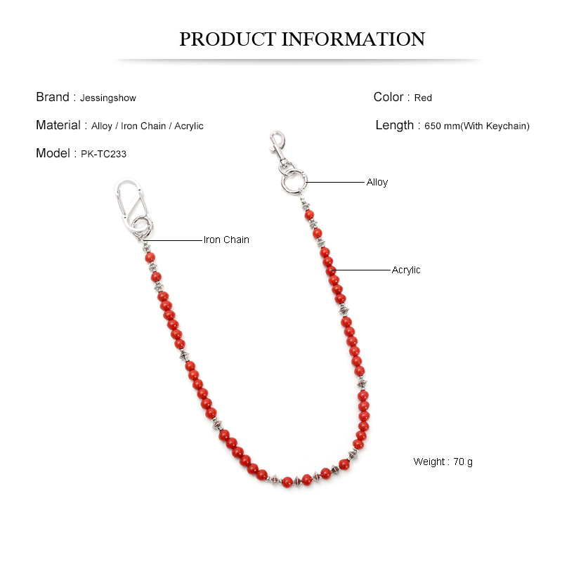 Hip Hop Punk Jean Chain Red Be - Men Accessories Pk recensie en prijs