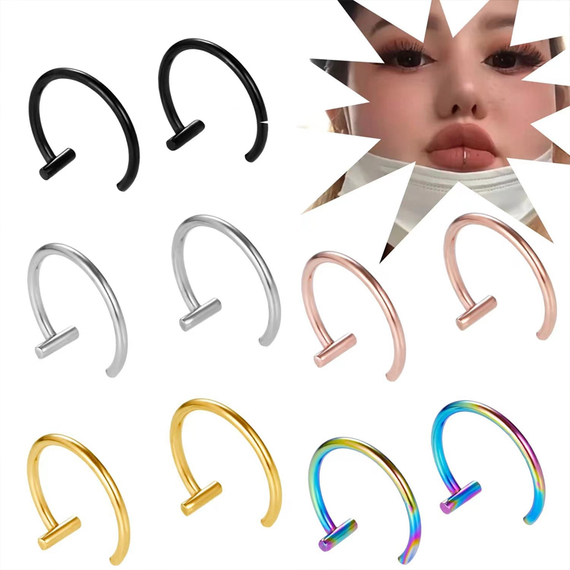 18G Surgical Steel Lip Ring Ha - Men Accessories Earrings recensie en prijs