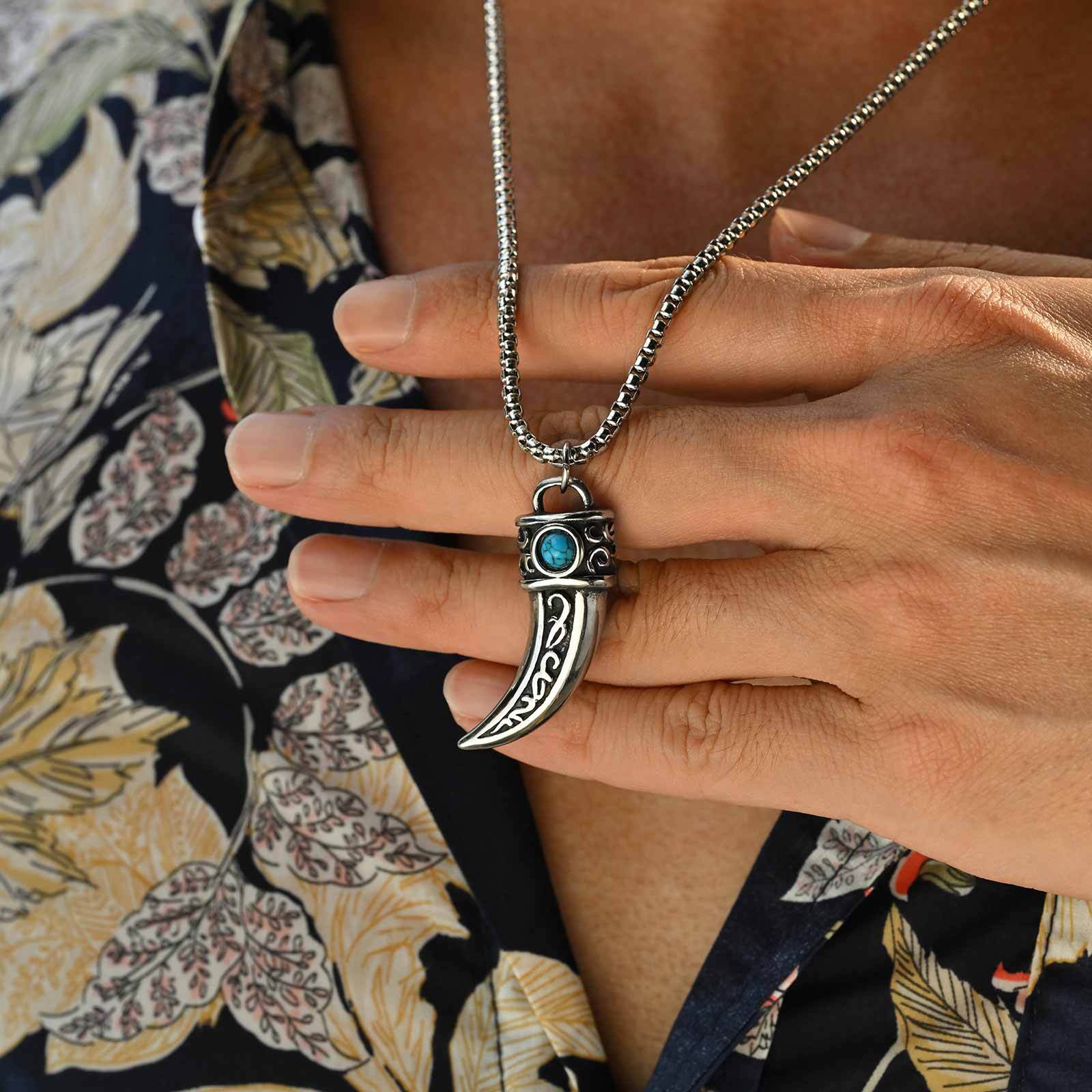 Vintage Horn Charms Necklace f - Men Accessories Ethnic recensie en prijs