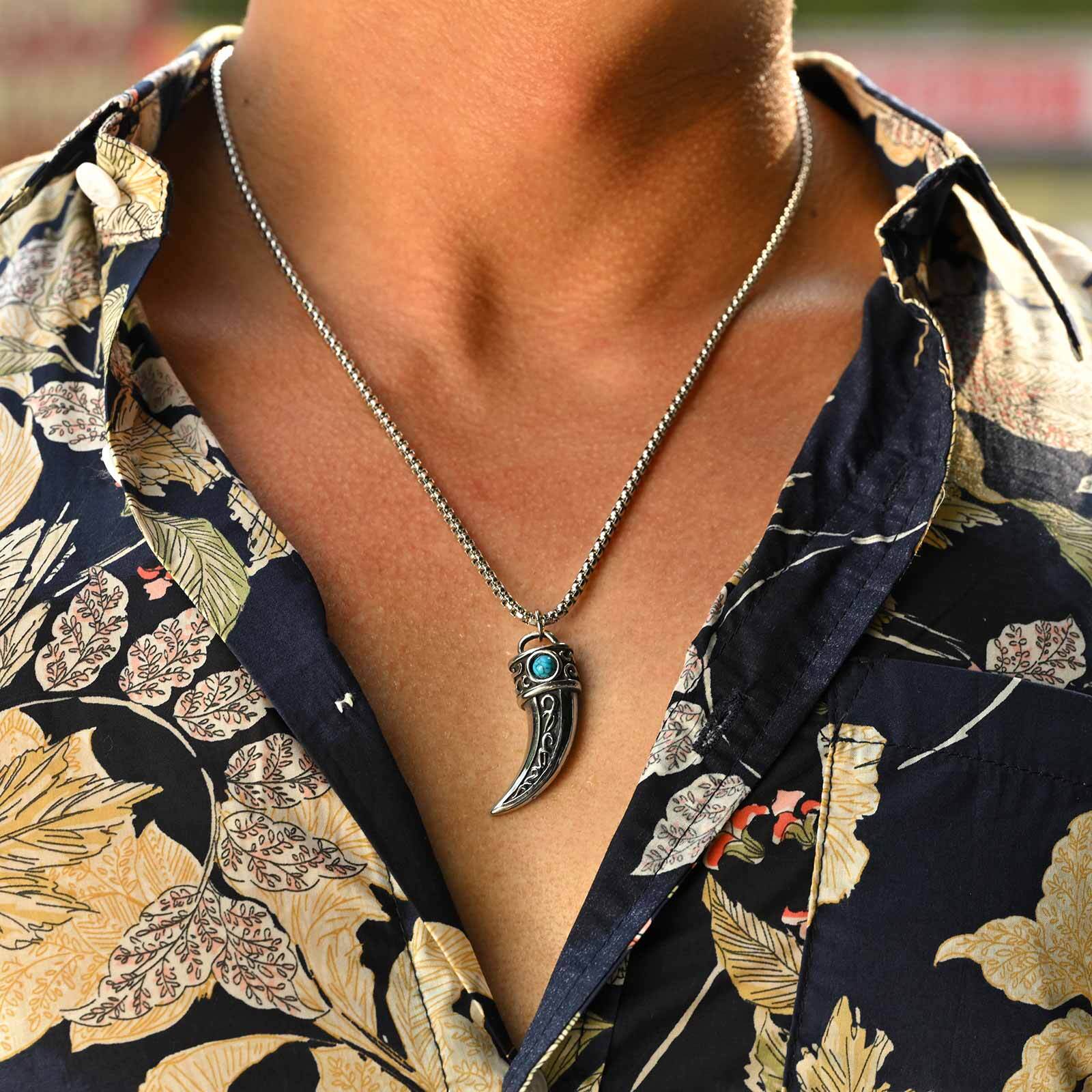 Vintage Horn Charms Necklace f - Men Accessories Ethnic recensie en prijs