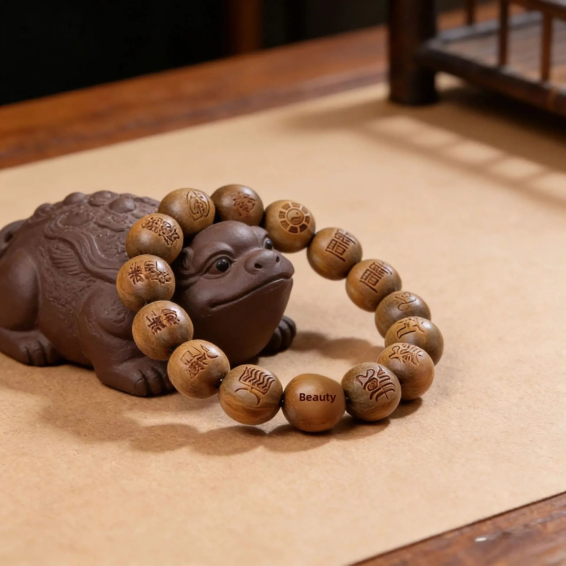Lucky Luxury Green Sandalwood  - Bead Bracelet Men recensie en prijs