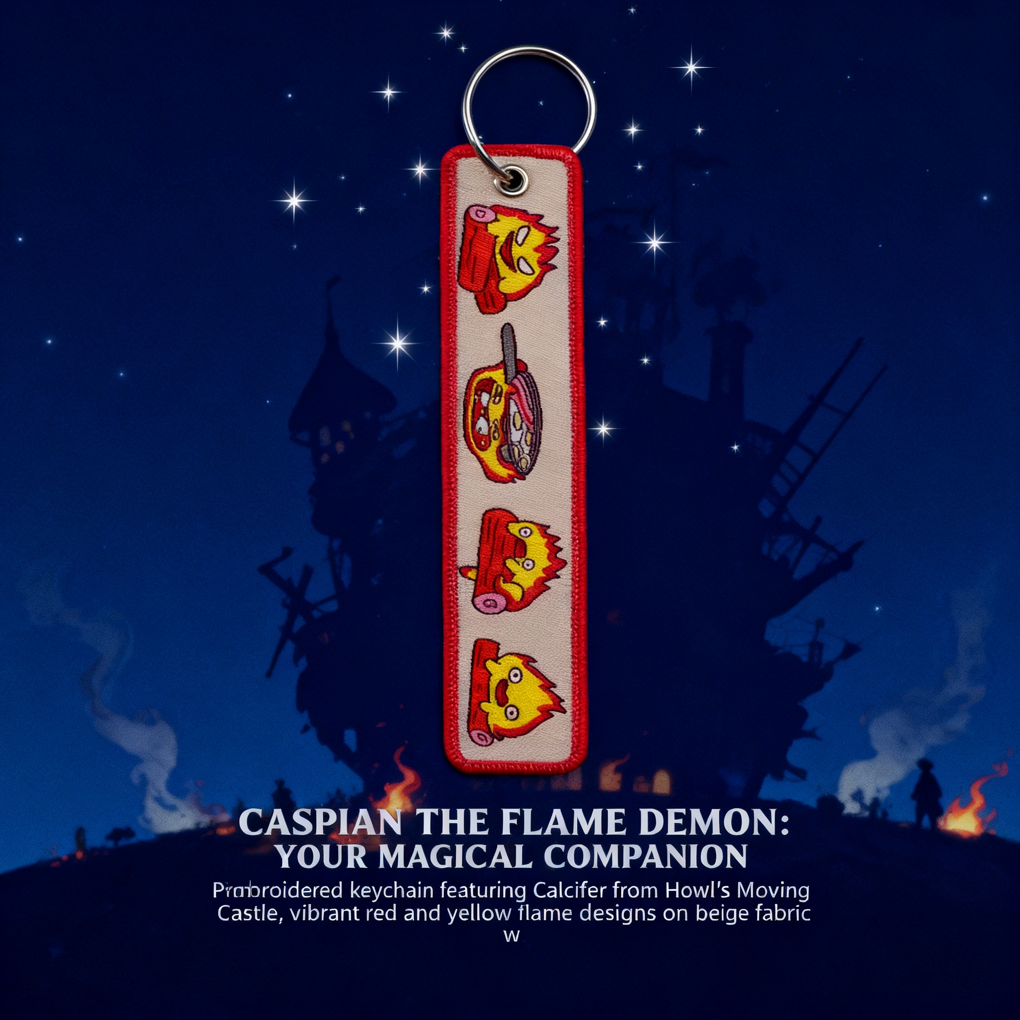 Anime Fire Embroidery Key Fobs - Men Accessories Bag recensie en prijs