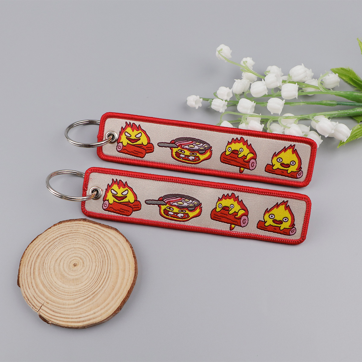 Anime Fire Embroidery Key Fobs - Men Accessories Bag recensie en prijs