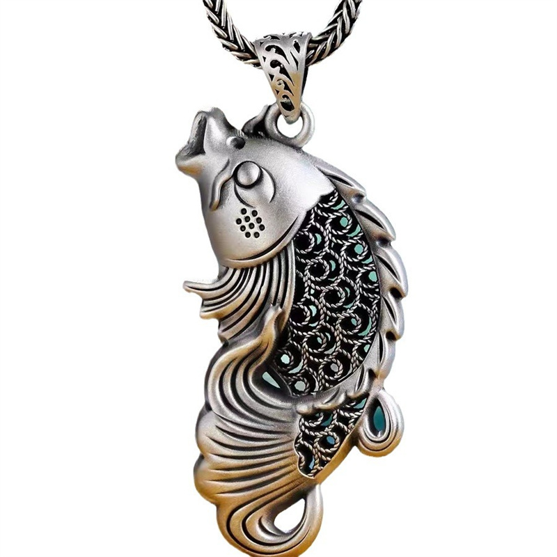Vintage Relief Fish Pendant Fo - Men Accessories Ethnic recensie en prijs