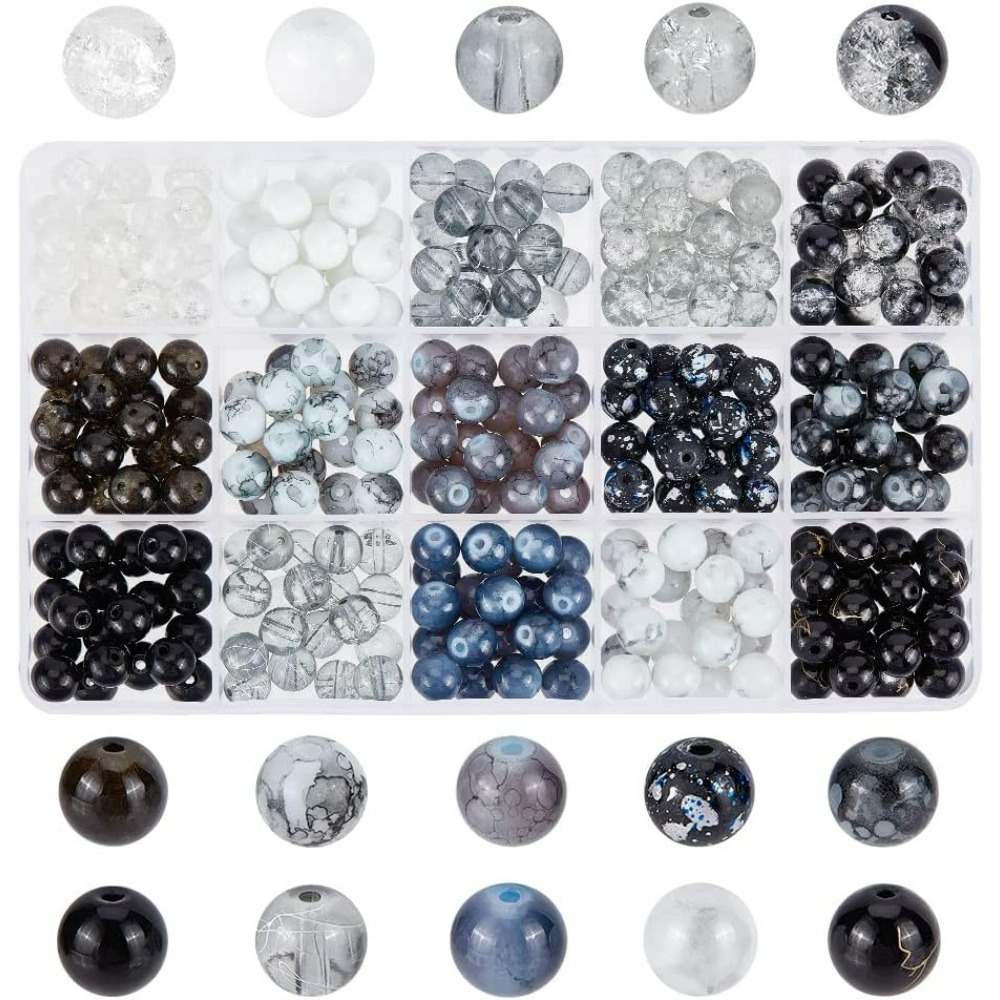 300pcs 8mm Black Glass Beads 1 - Bead Bracelet Men recensie en prijs