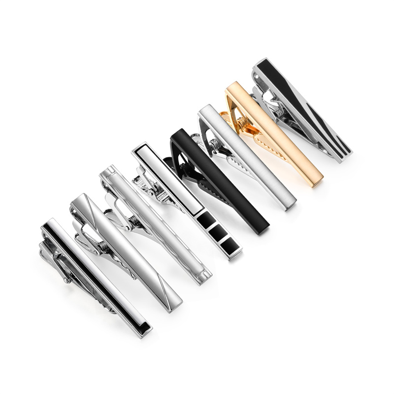 8 PCS Short Tie Clips Set With - Men Accessories Gift Box recensie en prijs