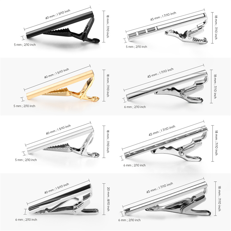 8 PCS Short Tie Clips Set With - Men Accessories Gift Box recensie en prijs