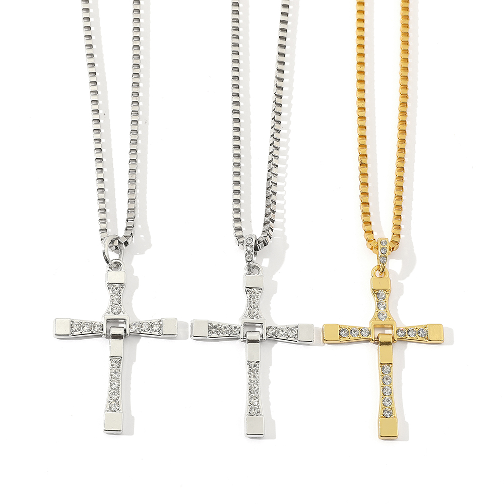 Fashion Punk Rhinestone Cross  - Men'S Accessories Jewelry recensie en prijs