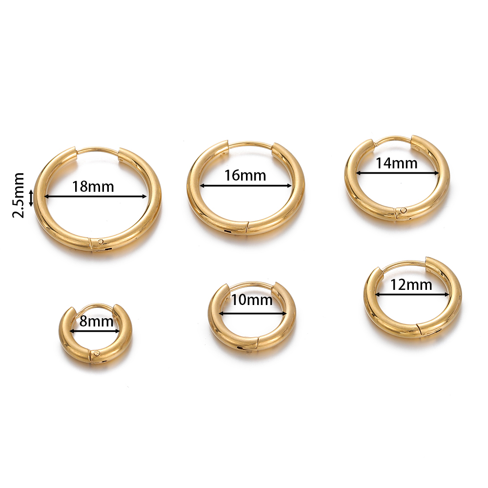 2 pcs 8/10/12/14/16/18mm Stain - Men Accessories Earrings recensie en prijs