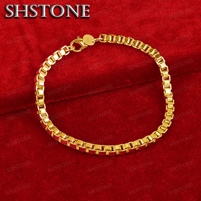 Exquisite 18K Gold 4mm Box Cha - Men Accessories Gift Box recensie en prijs